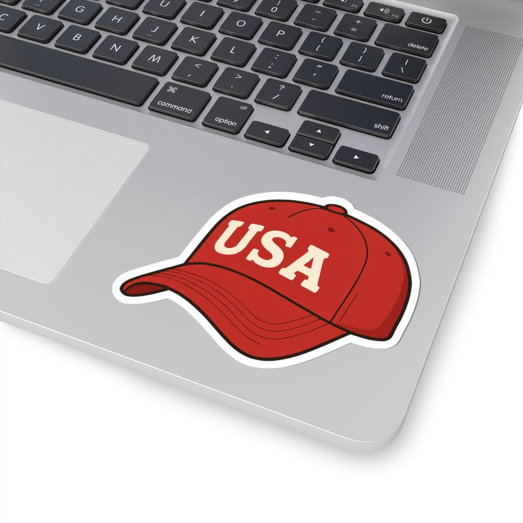 Red "USA" Hat Sticker